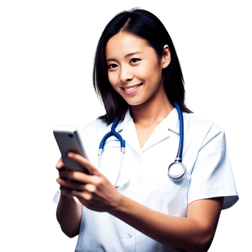 Female Doctor With Phone